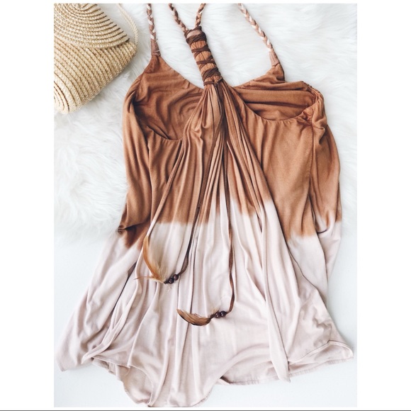 Sky Tops - Sky ‘feathered twist’ tank